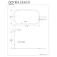 thumbnail image 2 of Kingston Brass CC3158 Rectangular Shower Rod CC3158, 2 of 2