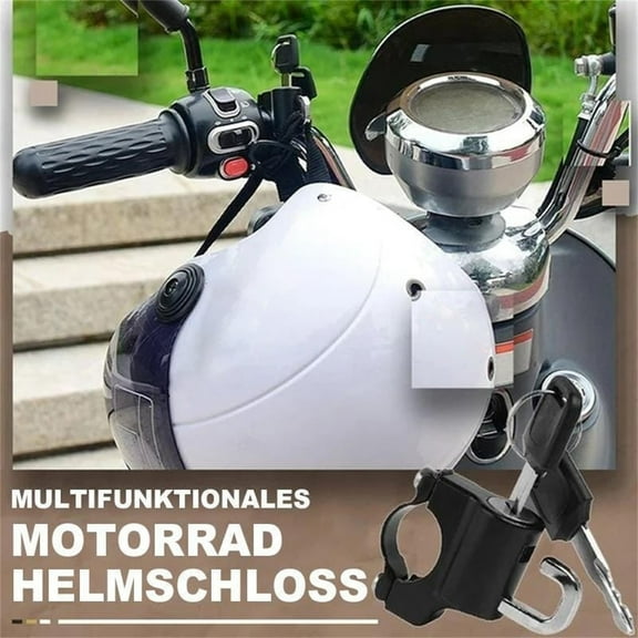 Universal Heavy Duty Metal Motorcycle Helmet Lock Anti-Theft Handlebar Mount Durable Safety Bike Accessories for Outdoor Riding Protection