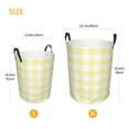 thumbnail image 3 of Gukieu Lemon Yellow Checkboard Print Round Dirty Clothes Bag, Waterproof Standing Home Bathroom Storage Basket Car Trunk Storage Bag-Medium, 3 of 6