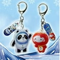 thumbnail image 3 of 2-pack/5-pack Bing Dwen Dwen Panda Keychain, Mascot Pendant Print Winter Olympics Games Key Chain Gifts For Him Her ( Color : Keychain 3 , Size : 5-pack ), 3 of 7