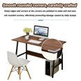 thumbnail image 6 of 47.2"x16.5"x28.3"/31.5"x14.6"x28.3" Simple Style Modern Computer Writing Desk, Home Office Teen Student PC Table with Metal Frame and Brown/White Wood Top, 6 of 8