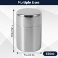 thumbnail image 2 of Tea Tins Canister, Stainless Steel Tea Canisters 450ml/15oz Tea Storage With Airtight Double Lids, Metal Canister Kitchen Canisters For Loose Tea, Coffee, Candy, Sugar, Herbs And Spices, 2 of 9