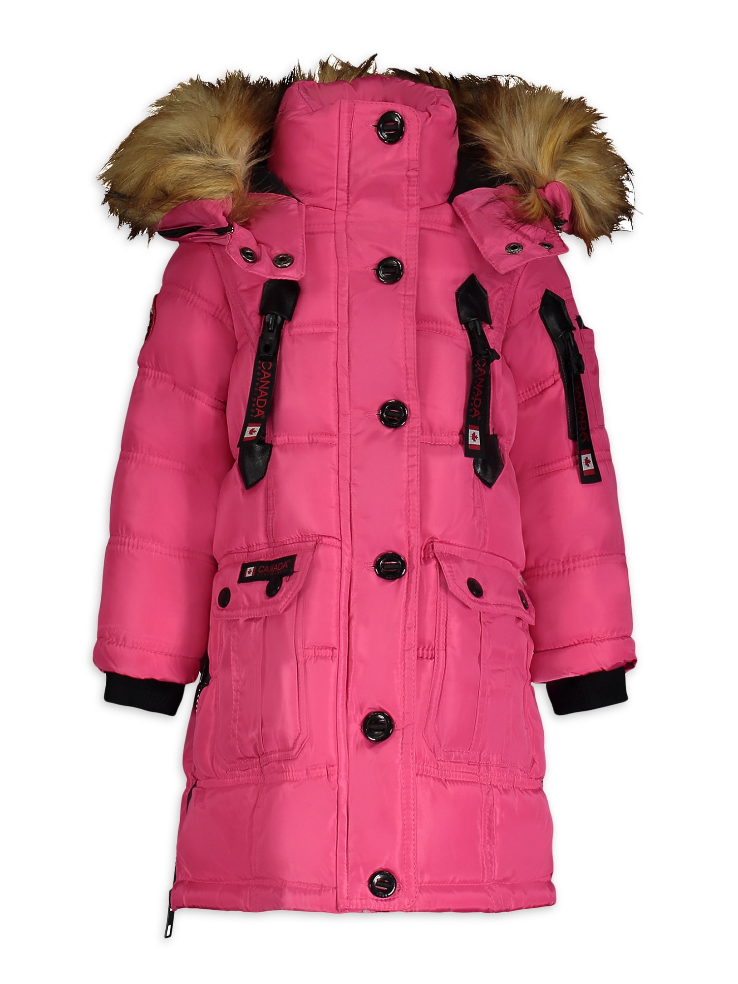 Canada Weathergear Toddler Girl Long Puffer Winter Coat - Walmart.com