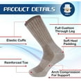 thumbnail image 3 of Men's Thermal 80% Merino Wool Hiking Calf Tube Socks, 3 Pack, 3 of 7