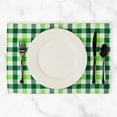 thumbnail image 2 of Northlight Set of 4 Green and White Checkered Printed Placemats 18", 2 of 5