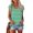 Green, variant on Tops for Women Fashion Short Sleeve Round Neck Stripe Printed T Shirt Blouse Loose