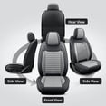 thumbnail image 3 of Front Seat Covers Fit for Subaru Crosstrek 2012-2026,Breathable Faux Leather Front Car Seat Covers,Waterproof Anti-Slip Wear-Resistant & Easy to Clean Seat Covers (Black&Gray, Front Seat), 3 of 6