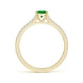 thumbnail image 2 of ANGARA Classic Oval Lab Grown Emerald Engagement Ring with Diamond Shank for Women in 14K Yellow Gold (Size-7x5mm) | May Birthstone, Anniversary, Jewelry Gift for Women | Lab-Grown Emerald Ring, 2 of 5