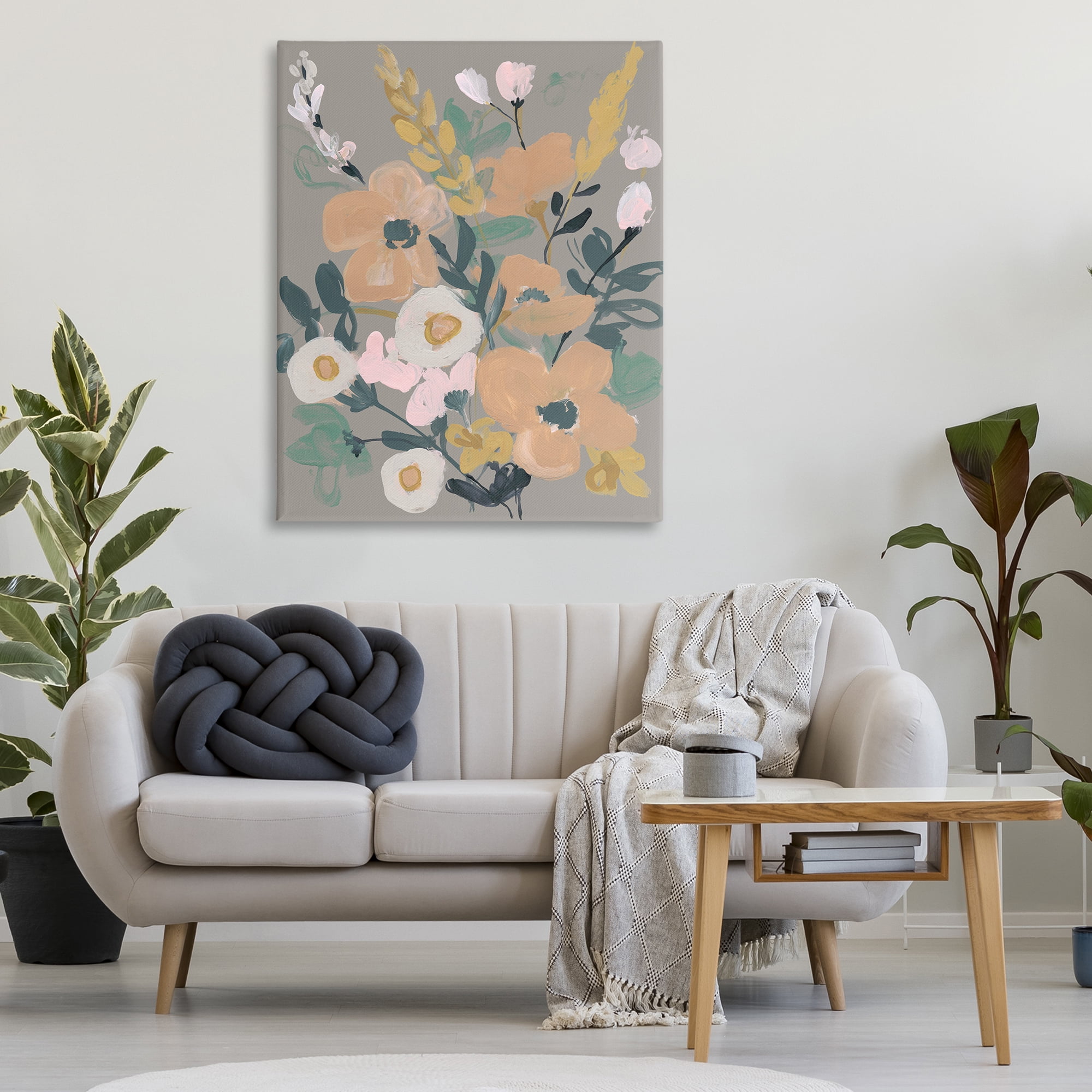 Stupell Industries Modern Wildflower Collage Botanical & Floral Painting Gallery Wrapped Canvas Art Print Wall Art, 36 x 48