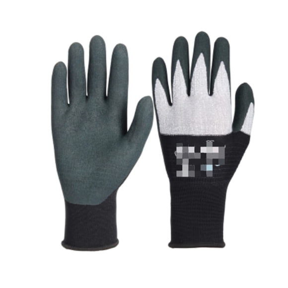Gants à Prise Merveilleuse en Latex Imperméables Gants Entièrement Revêtus en Nylon Gants de Travail Bleus Protection contre le Froid Gants de Jardinage, Confort Respirant