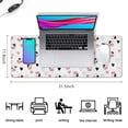 thumbnail image 5 of Long Mouse Pads for Desk,White Cow Heart Pattern Desk Mats on Top Of Desks, Desk Mouse Pad Extra Large with 3mm Non-Slip Base and Stitched Edge for Gaming,Office,Work,Home 31.5"x11.8", 5 of 6