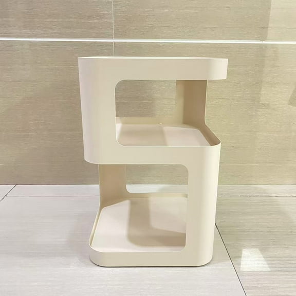 PyroLog Bedside tables,Modern end Bedside tables,Metal nightstand,Bedside tables,Accent Table with Storage for Living Room Bedroom entryway Couch,no Assembly Required(Off-White)