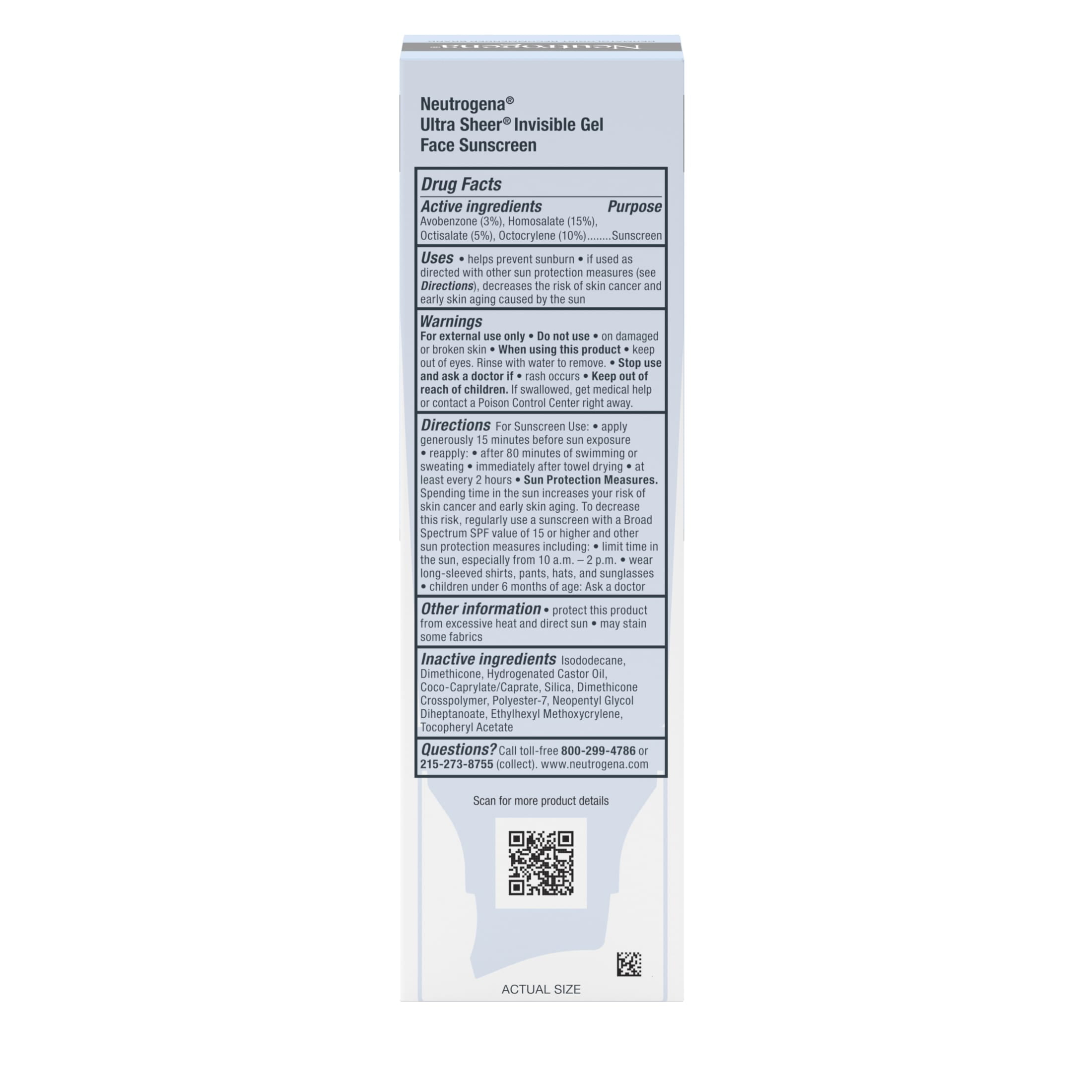 Neutrogena Ultra Sheer Invisible Gel SPF 40 Face Sunscreen, 1.7 fl. oz