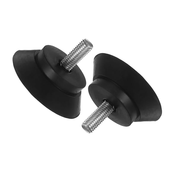 ETHZZLE 2Pcs Black Treadmill Shock Absorbing Pads Noise Reduction Nonslip Floor Mat for Home