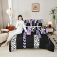 thumbnail image 4 of Castle Fairy 3-Piece Queen Size Comforter Set, Leopard And Zebra Animal Print, 4 of 8