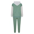 thumbnail image 3 of Brondbend Women's Sweatsuit Outfits Womens Track Suits 2 Piece Set Hooded Long Sleeve Pocket Drawstring Sweatshirt and Elastic Waist Sweatpant Set Loose Fall Winter Workout Suit,Green, 3 of 4