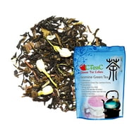 Chinese Tea Culture Jasmine Green Tea, with Jasmine Flower, a perfect texture of quality smoothness to the palate, that steps up amazing both hot and iced, caffeinated, loose leaf tea - 2oz