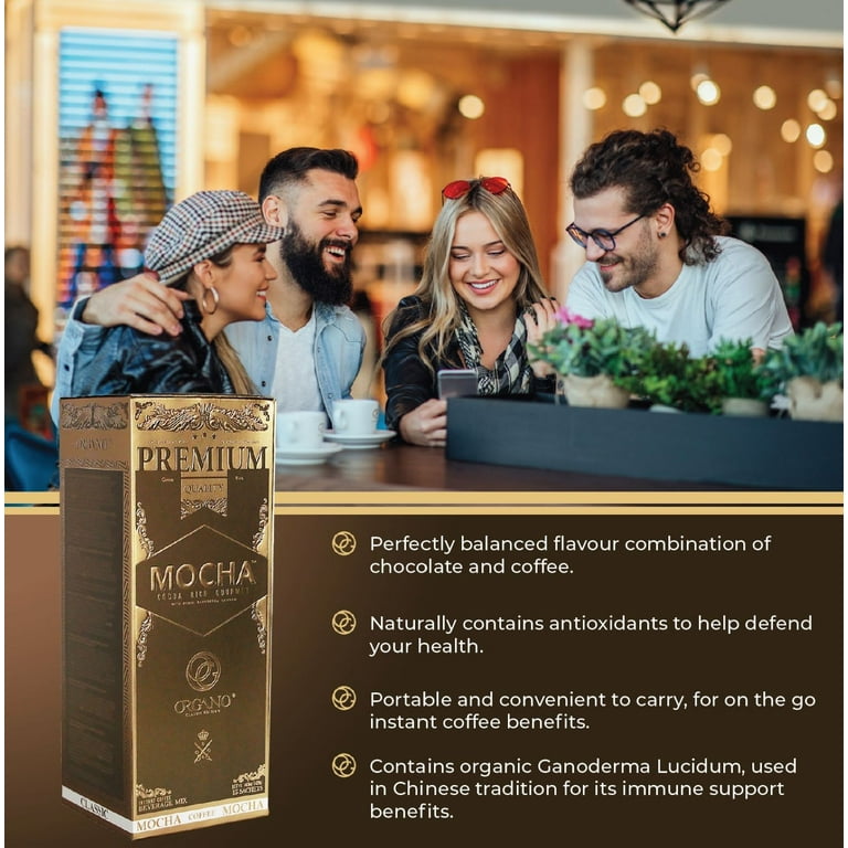 Organo Gold Instant Healthy Asian Mocha, Premium Organic, Hot