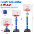 thumbnail image 4 of JoyStone 2 in 1 Kids Basketball Hoop, Toddler Basketball Hoop Indoor Mini Adjustable Poolside Basketball Goals with Ball Pump for Boys Girls Outdoor Toys, Blue & Black, 4 of 8