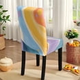 thumbnail image 6 of TSOVTHRID Colorful Painting Print 5 Pcs Dining Chair Covers and Tablecloth Set, Stain Resistant Table Cloth Dining Chair Slipcovers for Holiday Festival Decoration, 6 of 7