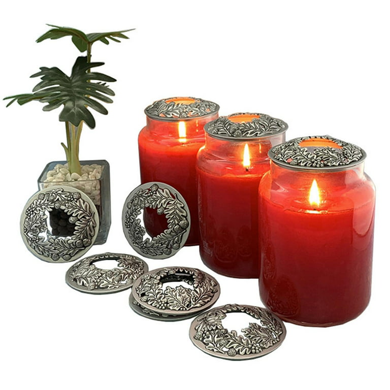 Premium Candles Jar Candle Cover Candle Lid Jar Candle Topper Accessories  Shades Sleeves, with 6 Styles to Select - Style 3