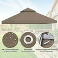 thumbnail image 5 of Yescom Canopy Top Replacement UV30+ Cover for 2-Tier 10x12 Ft Gazebo Garden, 5 of 9