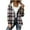 Gray, variant on Womens Fleece Lined Jackets Coats Fuzzy Winter Warm Oversized Cardigan Hooded Turndown Collar Jackets