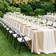 thumbnail image 6 of WASUHE Resin Folding Chair Set of 6, Reinforced Metal Frame Stackable Plastic Folding Chairs for Wedding, Party, Restaurant & Meeting Room, White Upgraded, 6 of 8