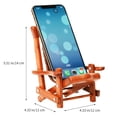 thumbnail image 2 of Silla plegable de madera ZJL Phone Stand para iPhone y Android, 2 of 6