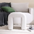 thumbnail image 3 of Zesthouse Multi-Functional Ottoman Stool, Tufted Sherpa Foot Stools Ottoman for Couch, Modern Vanity Stool for Living Room, Bedroom and Entryway, White, 3 of 12
