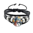 thumbnail image 5 of Genshin Impact Cosplay Prop Snap Button Bracelet, joyería de Anime hecha a mano, brazalete Punk negro multicapa, regalo para mujeres y hombres, 5 of 5