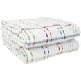 thumbnail image 2 of Royale Collection 100% Combed Terry Cotton, Highly Absorbent, Oversized, Checked Kitchen Towel Set, 28" x 18", 2-Pack, Paprika Red, 2 of 8