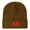 Caramel, variant on Halloween Devil Eyes Embroidered Heavyweight Acrylic Knit Beanie, Unisex High Stretch Warm Essential Winter Hat for Men & Women