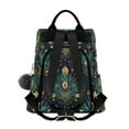 thumbnail image 2 of FORMRS Women's Travel Backpack Purse Anti-Theft Hidden Pockets Casual Shoulder Bag, Gold Peacock Pattern, 2 of 7