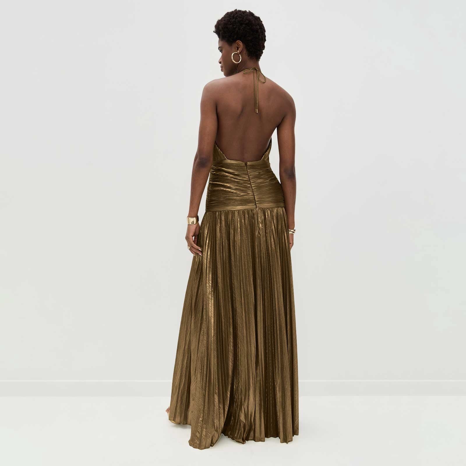 Sentmoon Plus Size Spring Dress Trendy Beach Vacation Dresses 2026 Summer Solid Color Slit Regular Fit Spaghetti Strap Womens Athletic Dress for Work and Office Bronze L