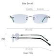 thumbnail image 2 of LifeArt Blue Light Blocking Glasses, Computer Reading Glasses, Anti Blue Rays, Reduce Eyestrain, Stylish for Men and Women(Grey,+3.00 Magnification), 2 of 5
