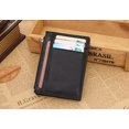 thumbnail image 4 of Cartera de cuero, estuche portatarjetas de crédito con bloqueo RFID negro, monedero con cremallera, caja de regalo original Idea de regalo kaili Sencillez, 4 of 5