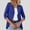 Blue, variant on Ladies Fashion Casual Solid Color Three Quarter Sleeve Sleeve Cardigan Short Small Coat Massage Sweater Fair Trade Cardigan Duster Cardigan for Women Long Sleeve Cardigan for Dress Long Cardigans for