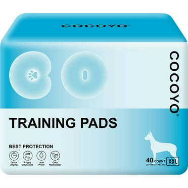 Cocoyo Best Value A37 Training Pads,30"X36", XXL-40 Count,Super Absorbent Puppy Pads,Blue