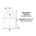 thumbnail image 3 of Master Lock - Aluminium Black Vinyl Cover 40mm Padlock 4-Pin, 3 of 4