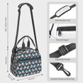 thumbnail image 2 of Naloa Popcorn With Glasses Print Lunch Bag for Women & Men Insulated Lunch Box or Cooler Lunch Tote Bags for Work, Travel, Outdoor, 2 of 5