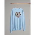 thumbnail image 3 of Colorful Heart Cheetah Print Sweatshirt Women -Image by Shutterstock, Female XX-Large, 3 of 4