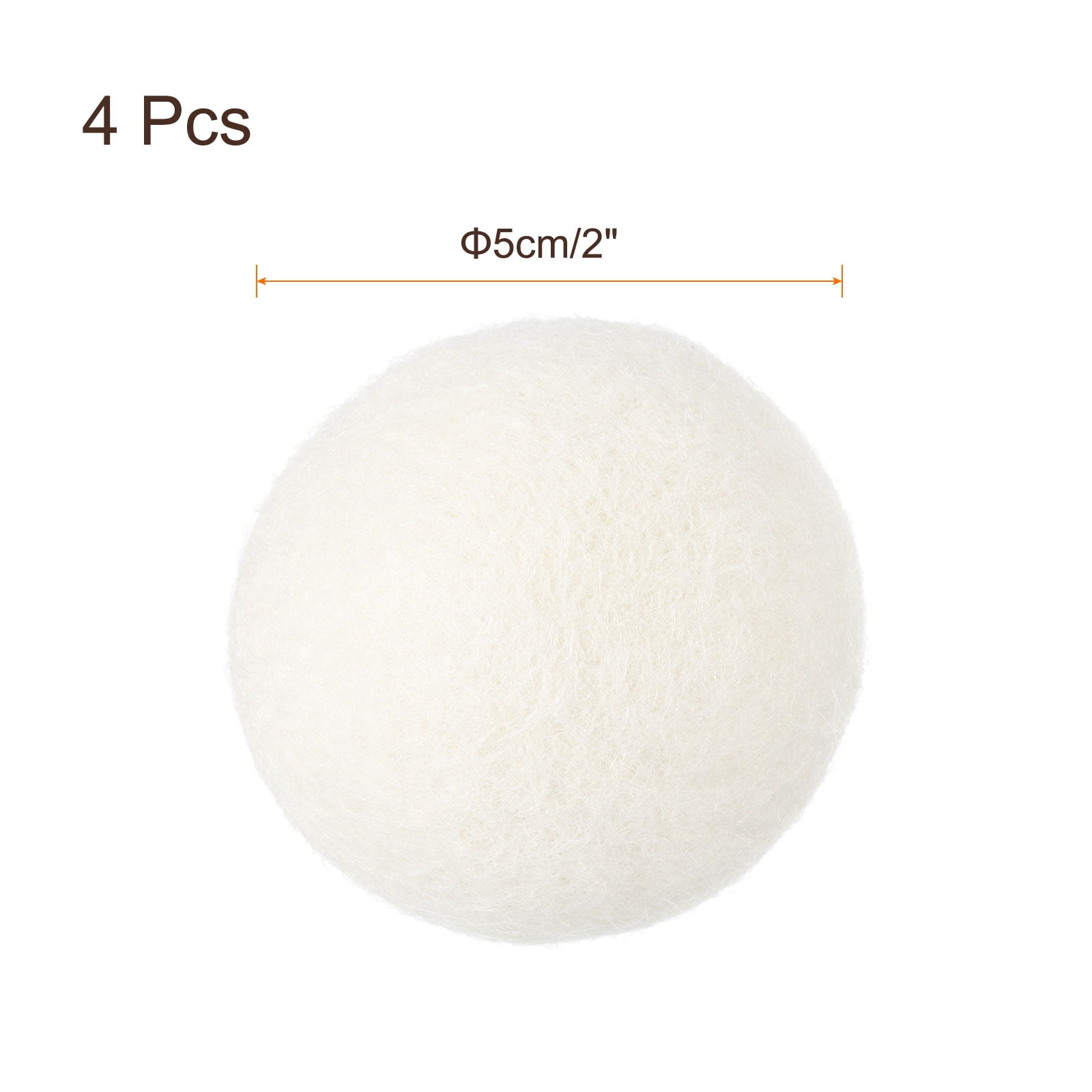 Unique Bargains Wool Laundry Dryer Balls for Reducing Static and Wrinkles White