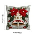 thumbnail image 3 of EazyTech Christmas Blessing Pillow Cover 18x18 Inch Linen Decorative Throw Covers Home Holiday Decor for Sofa Living Room, 3 of 6