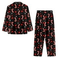 thumbnail image 4 of Renewold Candy Canes Stars Pajama Button Down Top 2 Pack Thermal Christmas Outfits Top & Pants with Pockets Matching Set Trendy Sleepwear for Women Size 4XL, 4 of 6