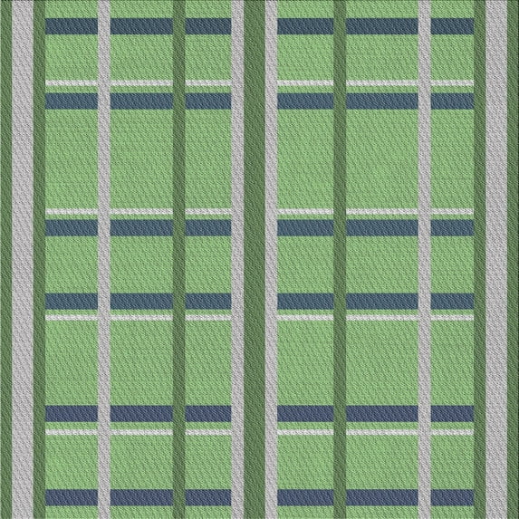 Ahgly Company Machine Washable Indoor Square Transitional Light Green Area Rugs, 7' Square