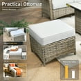 thumbnail image 3 of XIZZI Outdoor Patio Furniture Set PE Wicker Rattan 3 Seat Sofa Conversation Set with Chair and Ottoman,Grey, 3 of 7