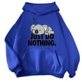 thumbnail image 2 of Just Do Nothing Fashion Sweatshirts Hoodie For Teen Girls Tops Fall 2023 Blue, 2 of 3