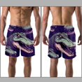 thumbnail image 3 of luoweisi Men's Beach Shorts Quick Dry Swim Trunks with Mesh Lining Crocodile S, 3 of 5