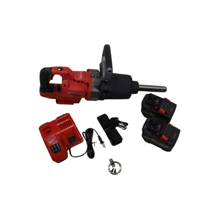 Milwaukee 2869-22HD M18 FUEL 18V Lithium-Ion Brushless Cordless 1 in. Impact Wrench Extended Reach D-Handle Kit w/Two 12.0 Ah Batteries